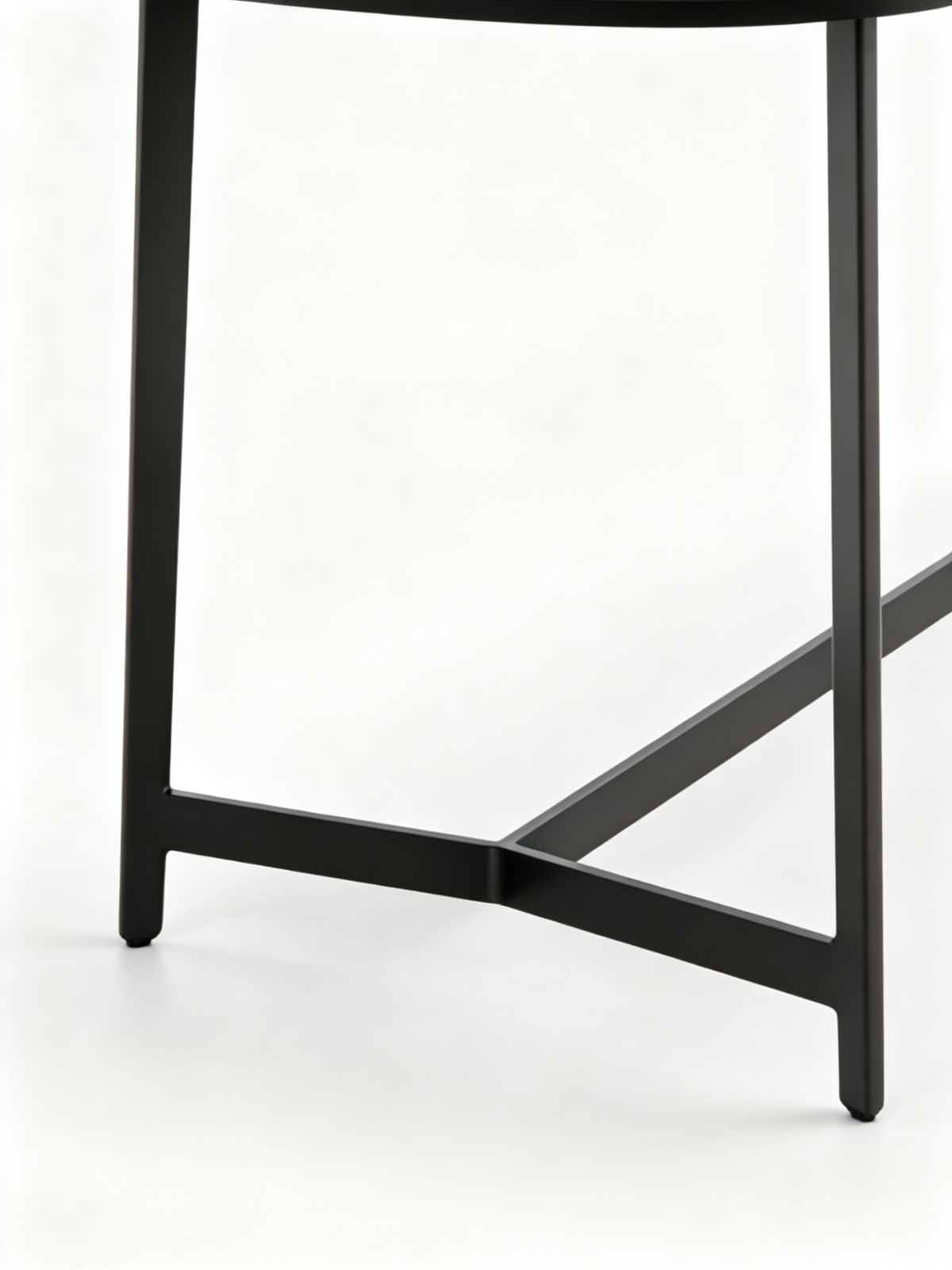 LINEA Faux Leather Desk with Smoked Wood Veneer