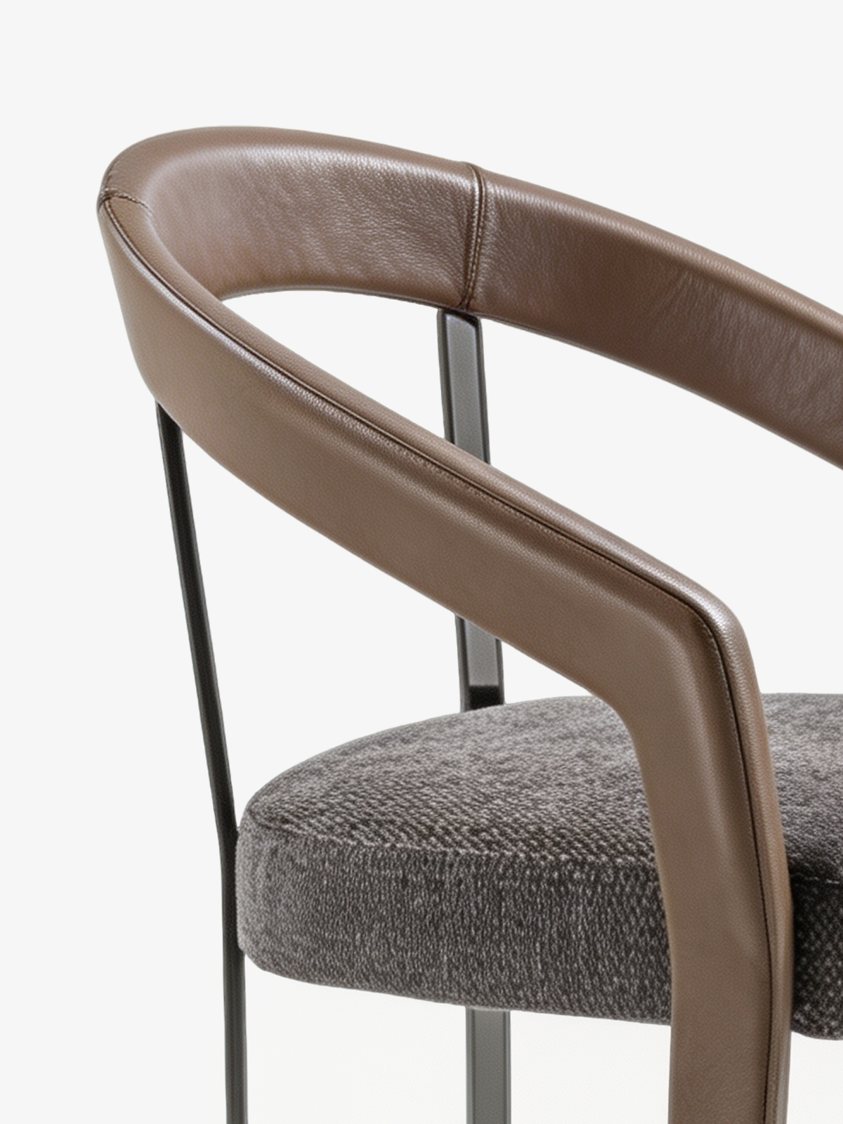 LUSTRE Leather & Fabric Dining Chair