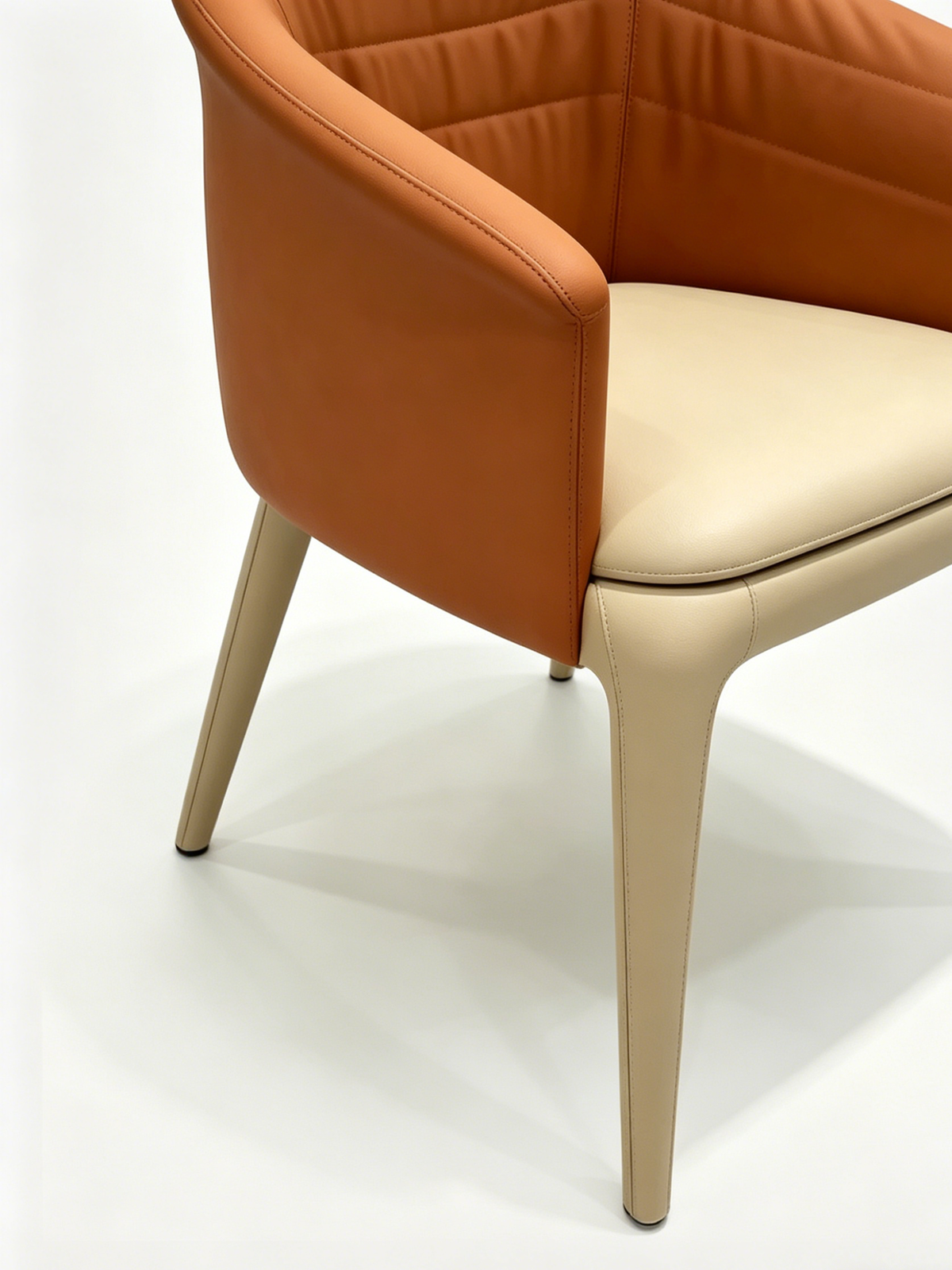 CALIA Two-Tone Leather Dining Chair
