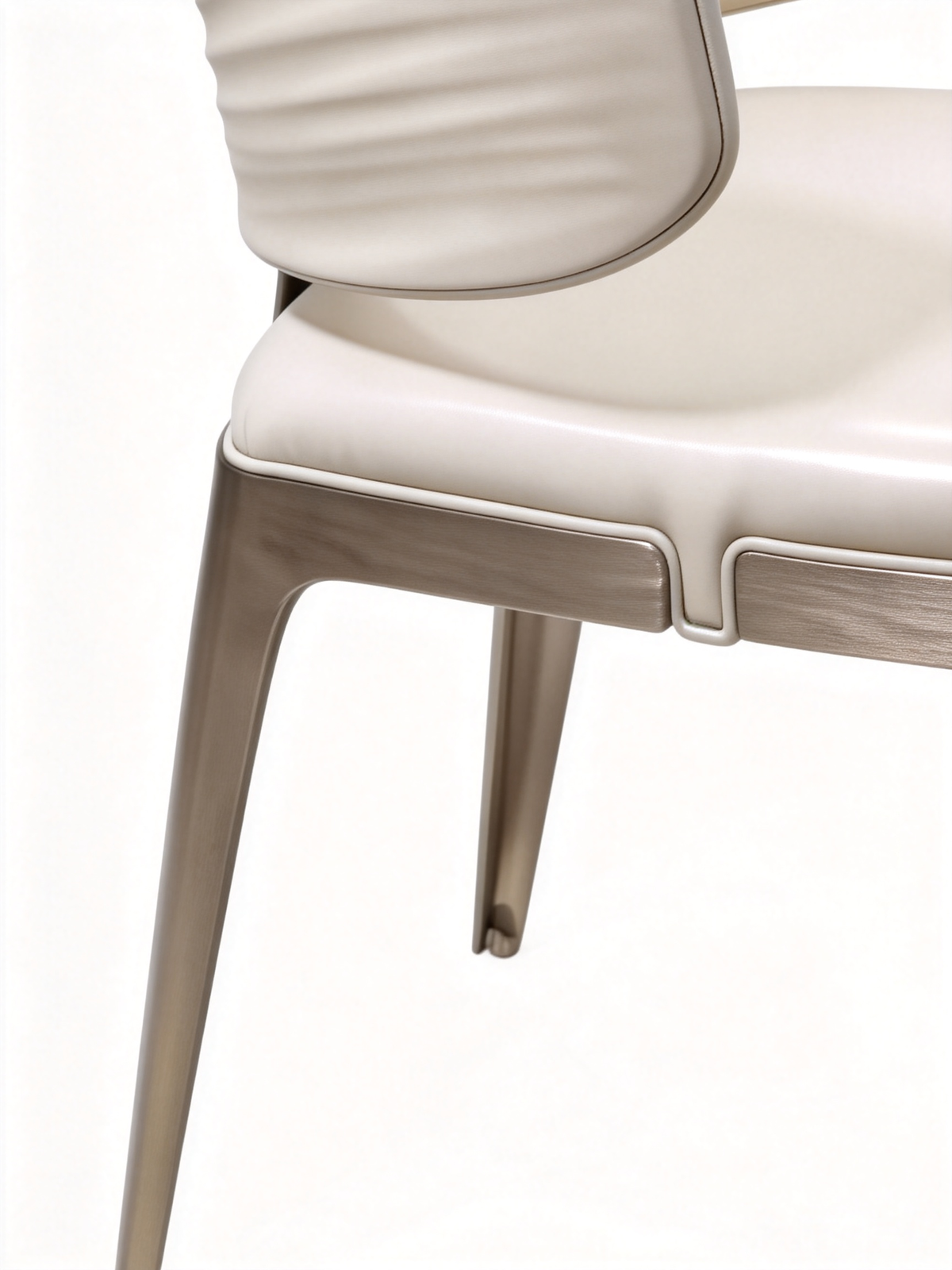 CELINE Ribbed Leather Dining Chair