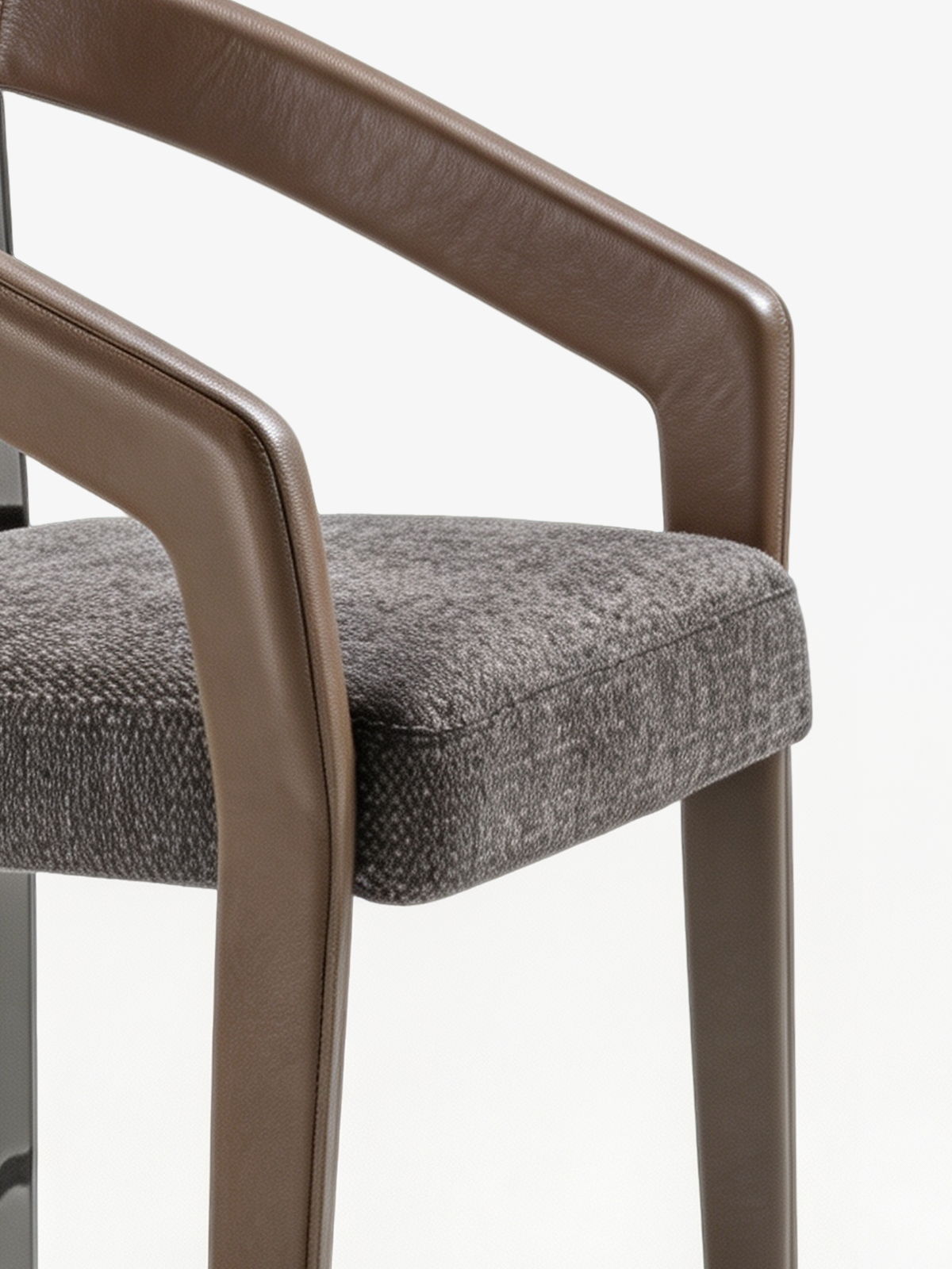LUSTRE Leather & Fabric Dining Chair
