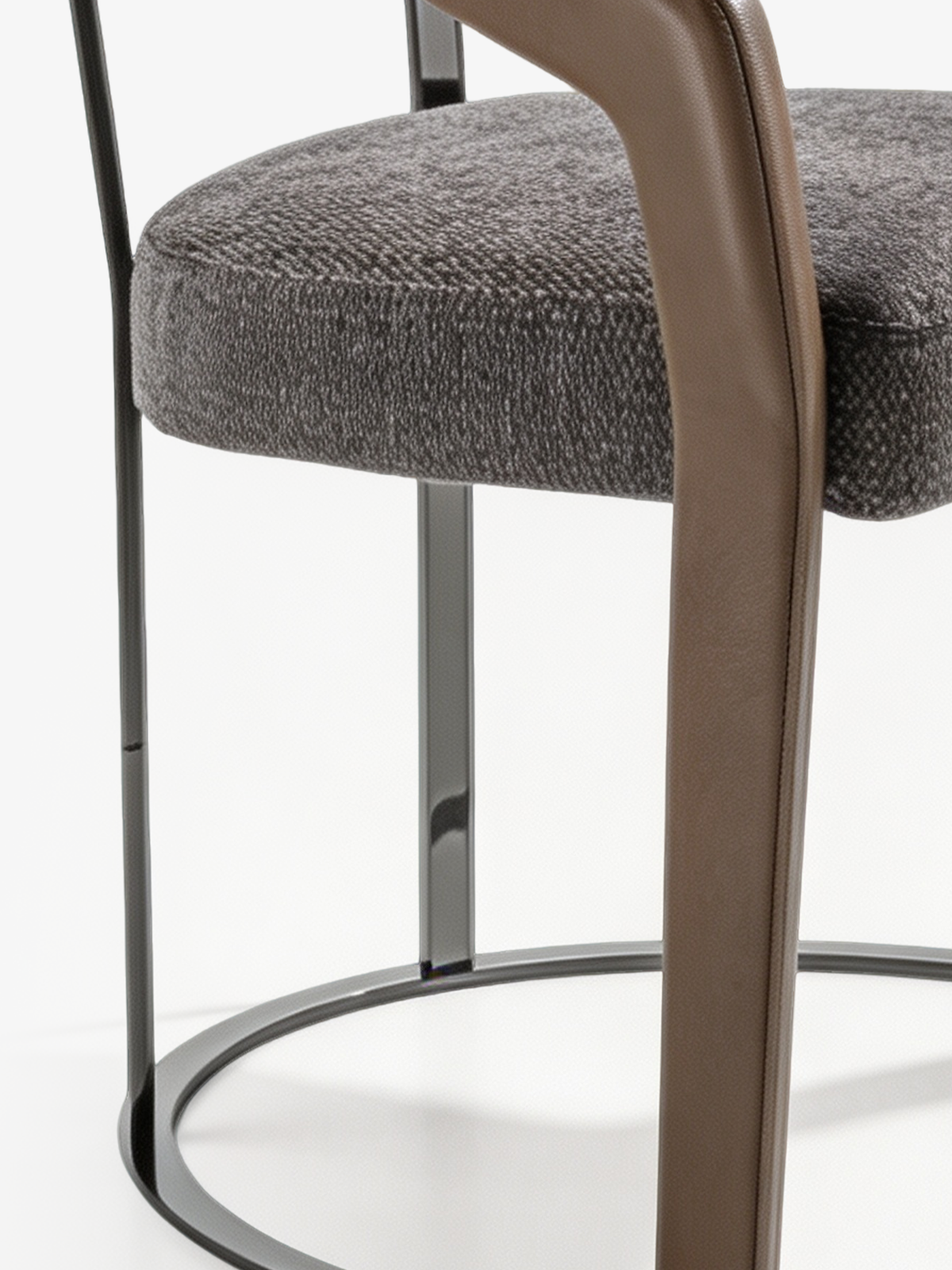 LUSTRE Leather & Fabric Dining Chair