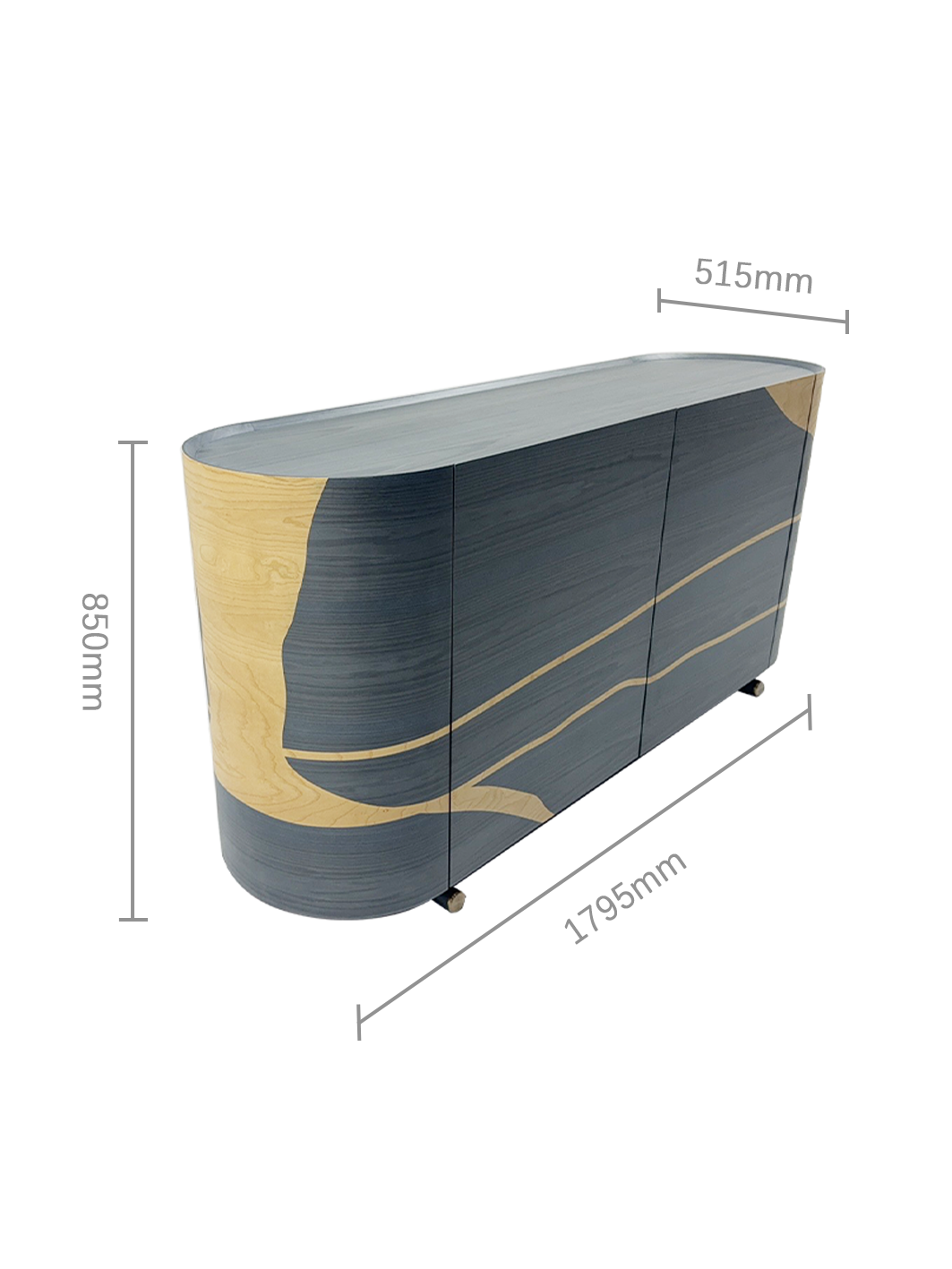 Rivage Contemporary Wood Veneer Sideboard
