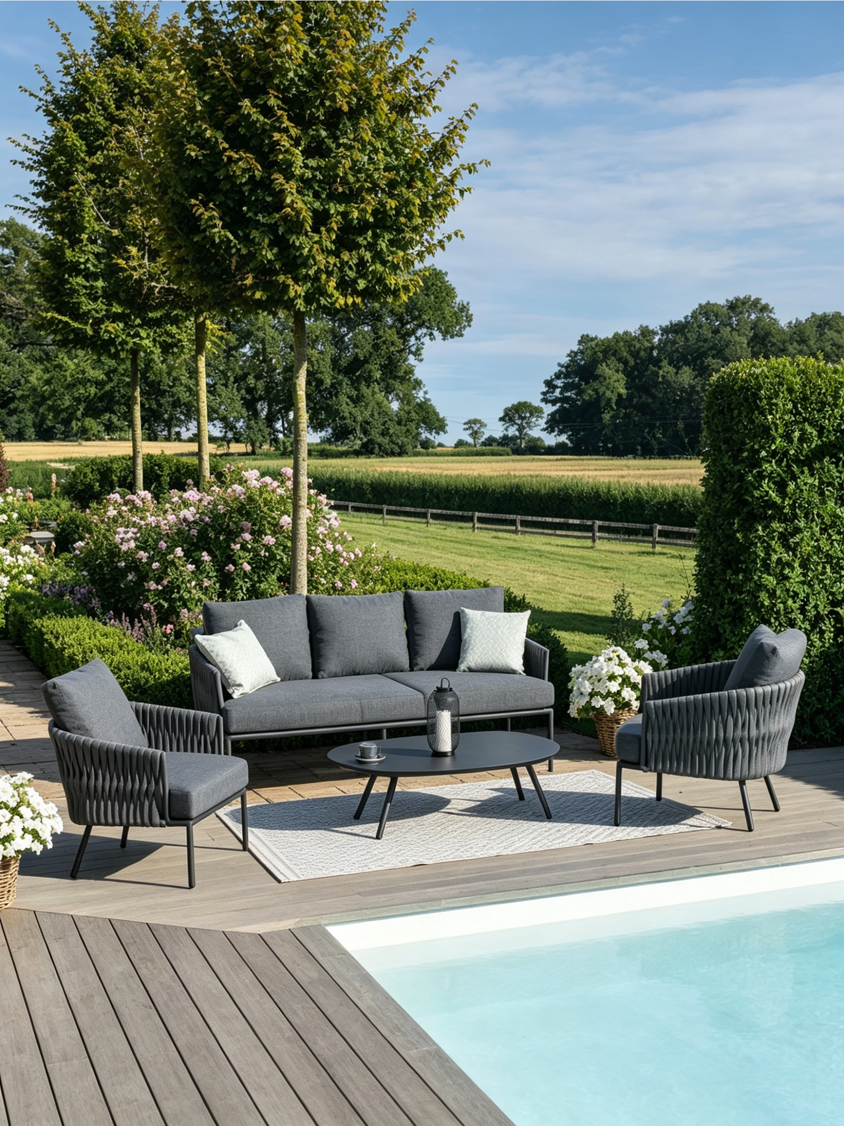 RIVA 4-Piece Outdoor Rope Sofa Set
