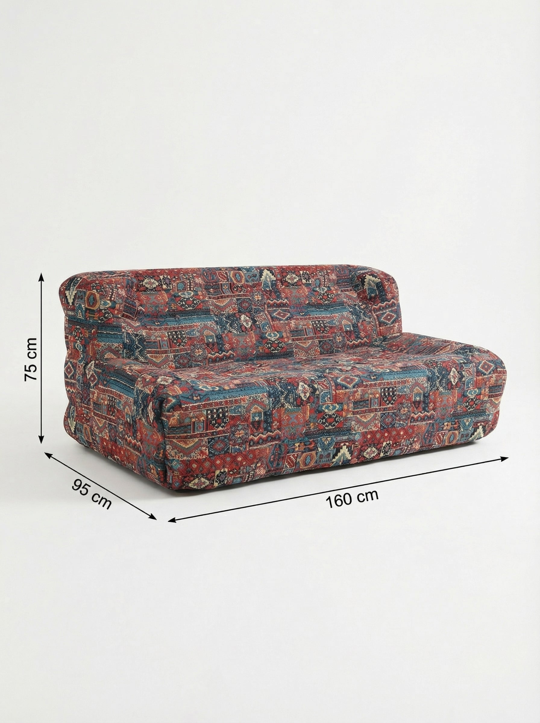 LEDA Instant Bloom Tapestry Patterned 2-Seater Sofa Bed