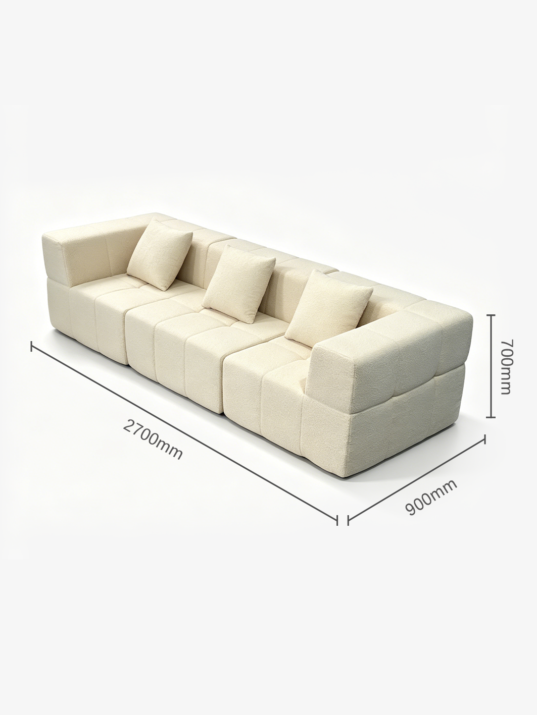 SOFT 4-Seater Self-Expanding Velvet Sofa