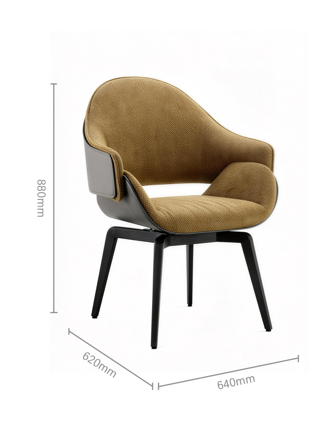LORIN Swivel Saddle Leather Dining Chair