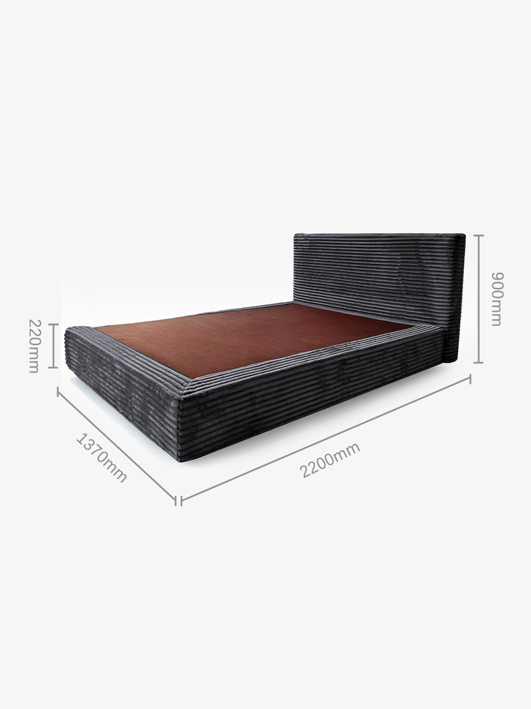 Cenere Double Bed