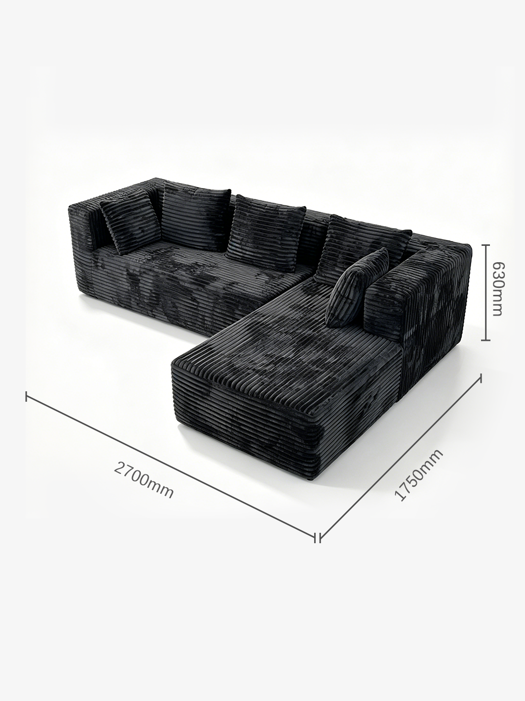 Cove Italian Contemporary Velvet Corner Sofa