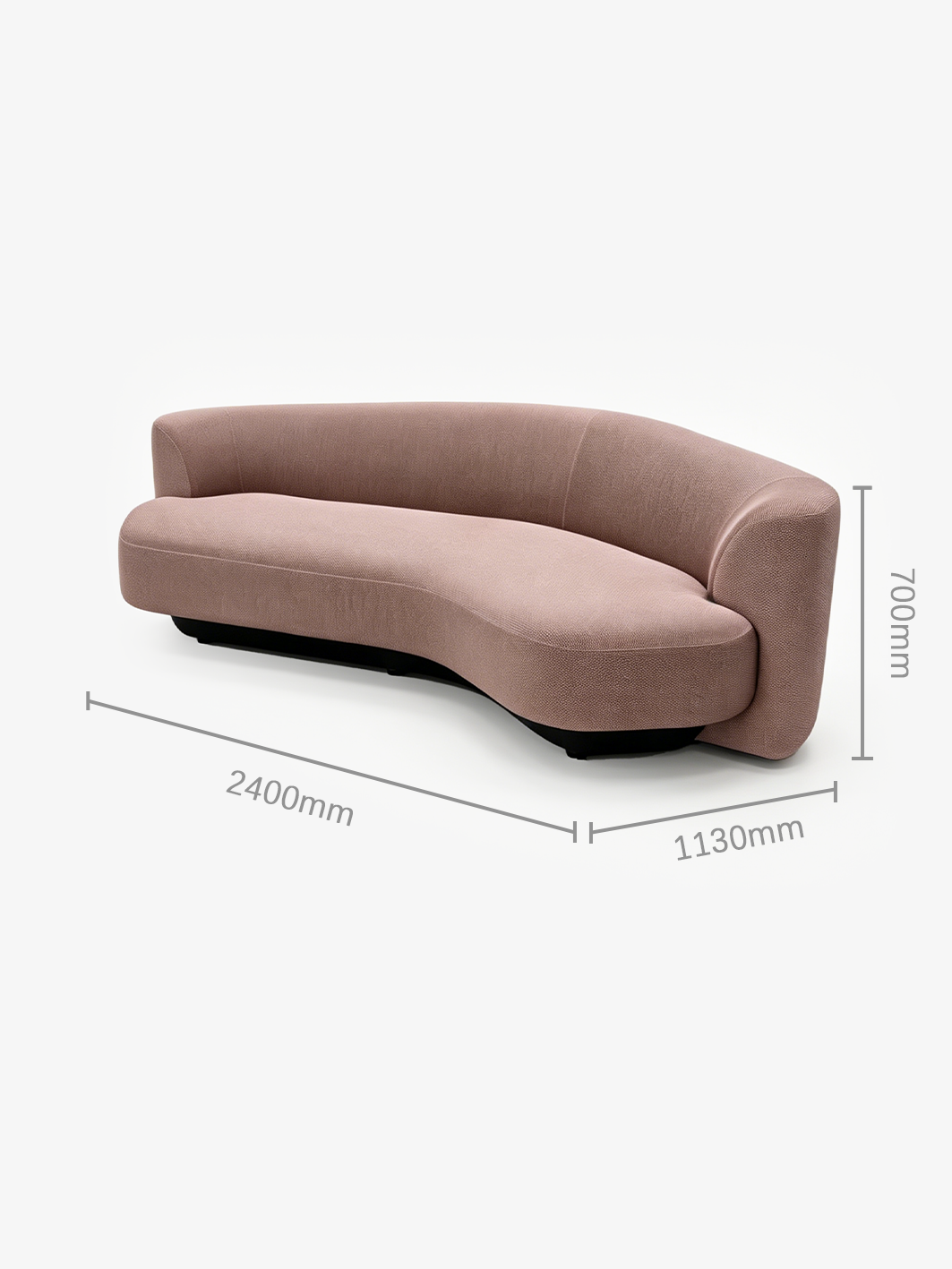 ONDE 3-Seater Curved Sofa