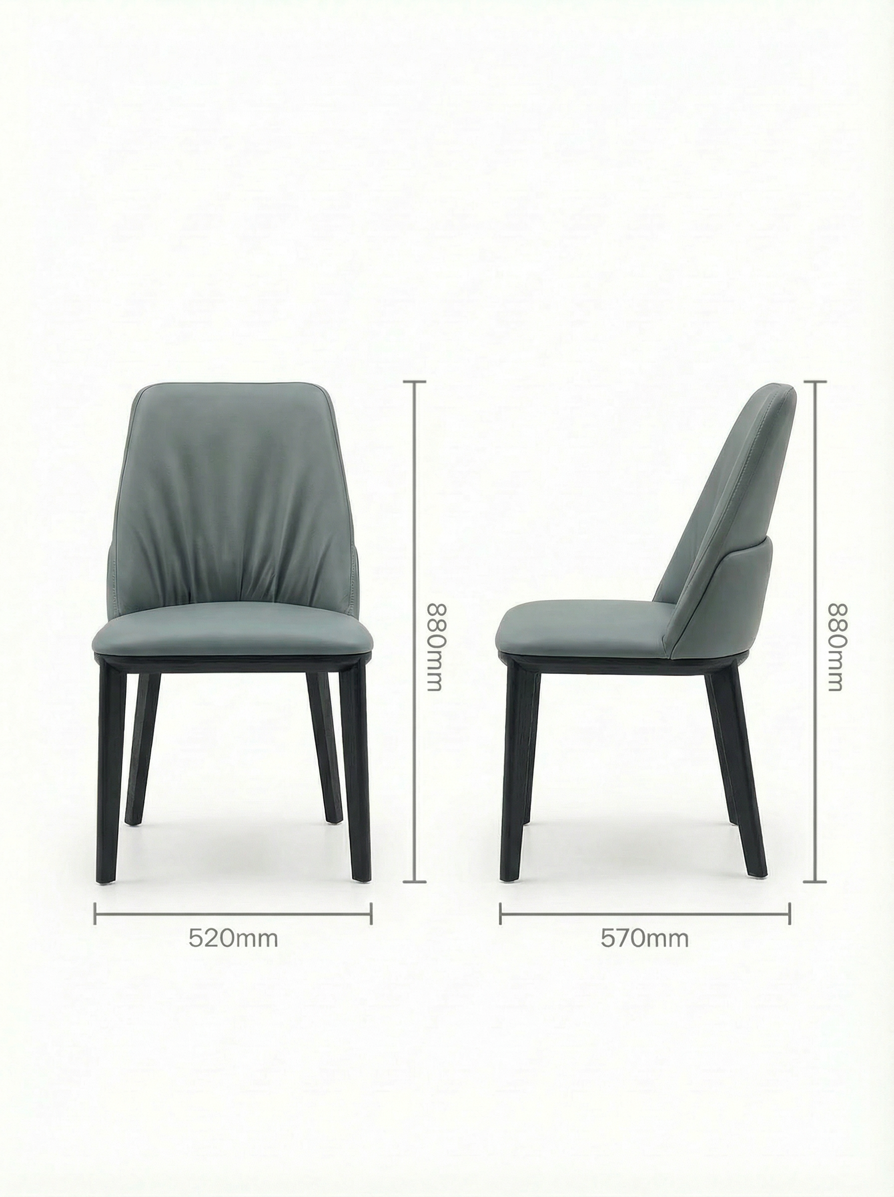 Liora Solid Ash Wood Upholstered Dining Chair