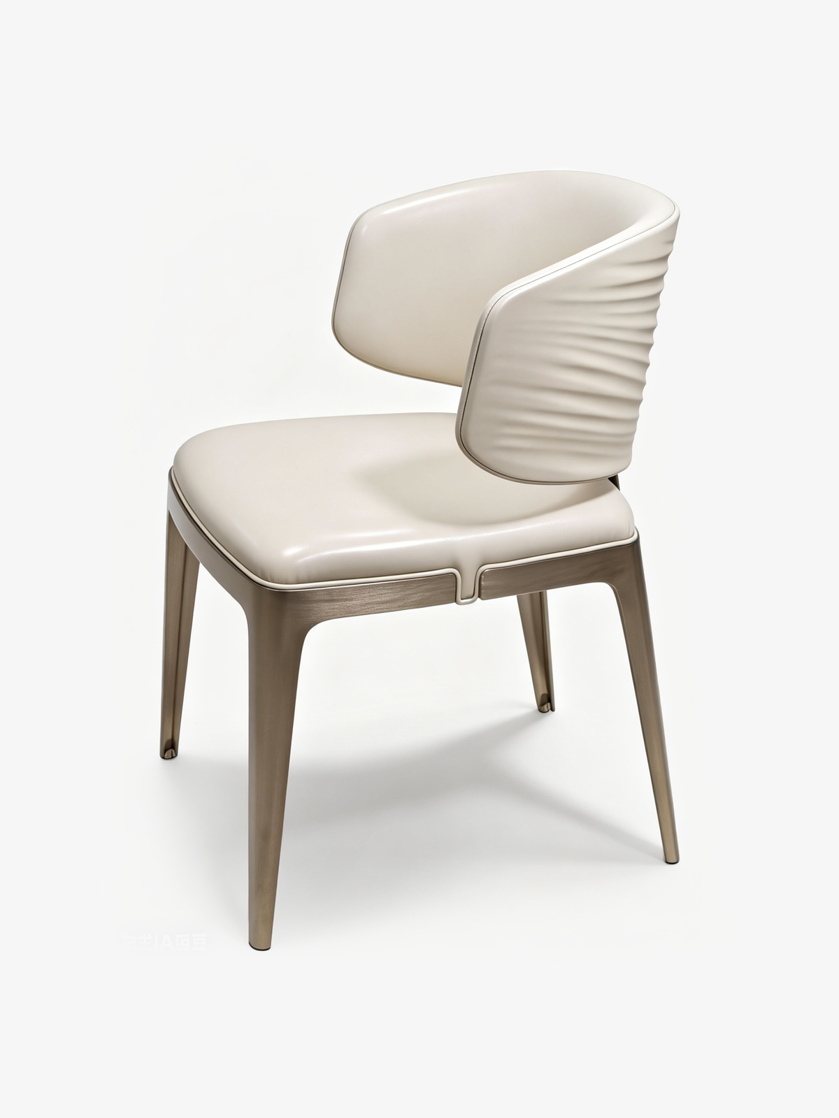 CELINE Ribbed Leather Dining Chair