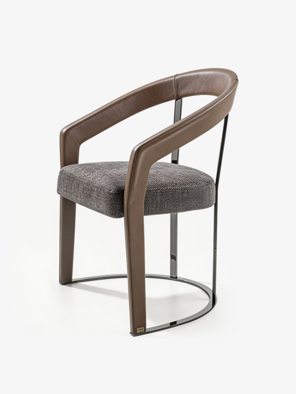 LUSTRE Leather & Fabric Dining Chair